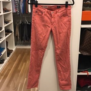 AG orange polka dot jeans